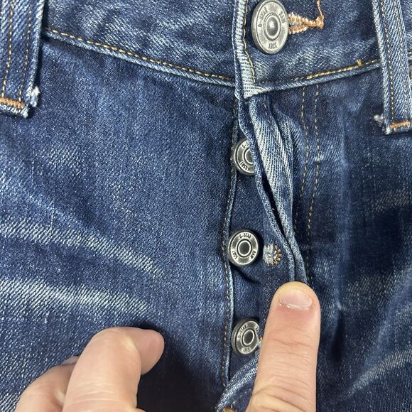 G Star RAW 3301 Jeans Men 34x32 Blue 3301 Slim Straight Stretch Denim Whiskered - Picture 7 of 16